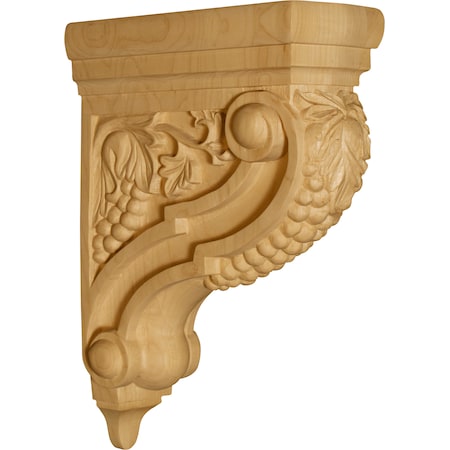 12 1/4 X 3 1/2 X 8 Athens Bar Corbel With Grapes In Hickory